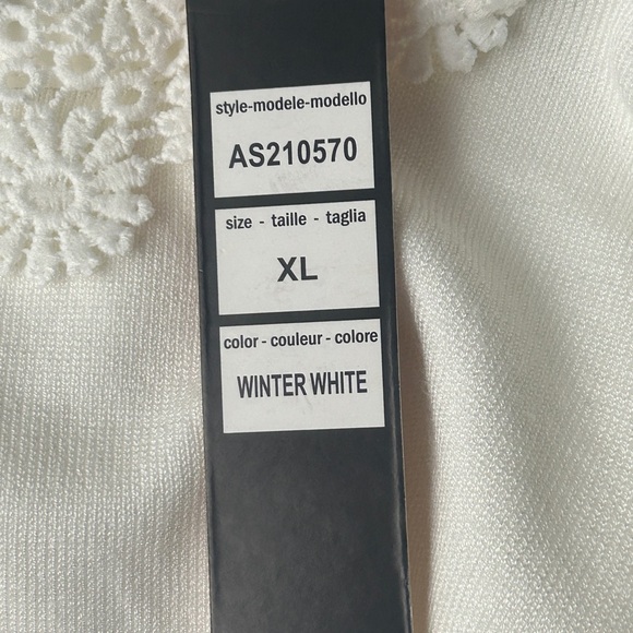 Belldini Top Off White / White Lace Long Sleeve Women's XL New - Picture 9 of 16